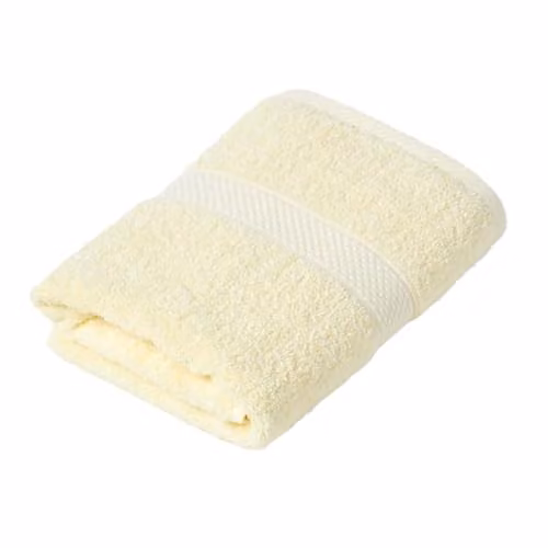Homescapes Yellow Turkish Cotton Hand Towel, 500 GSM, Fluffy and Quick-Drying