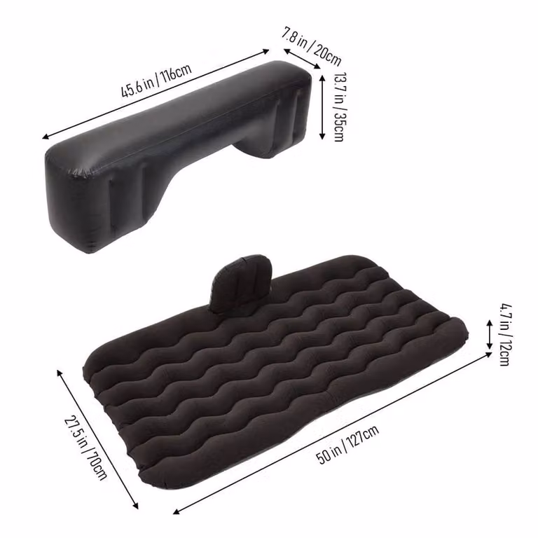 SPETLEK Black Inflatable Car Mattress for Back Seat Conversion