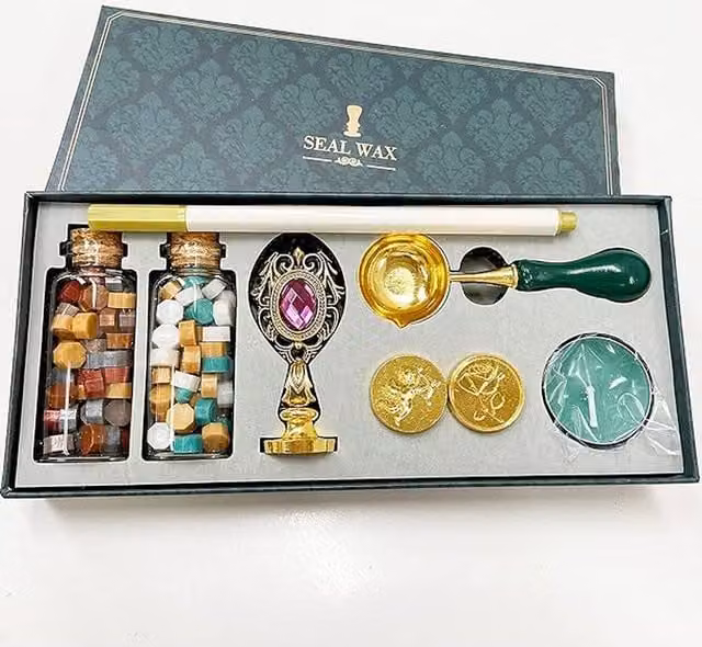 Syntego Love Wax Stamp Kit in Green, Pink, Gold and Multicolour