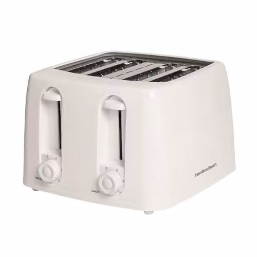 Hamilton Beach Essentials 4 Slice Toaster, 1300W, White – 1