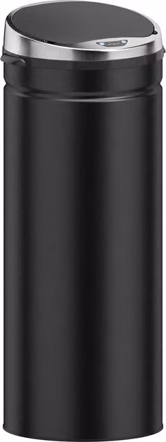 HOMCOM 50L Automatic Motion Sensor Rubbish Bin in Black Stainless Steel, W: 30.5 cm, D: 42.1 cm, H: 81.5 cm