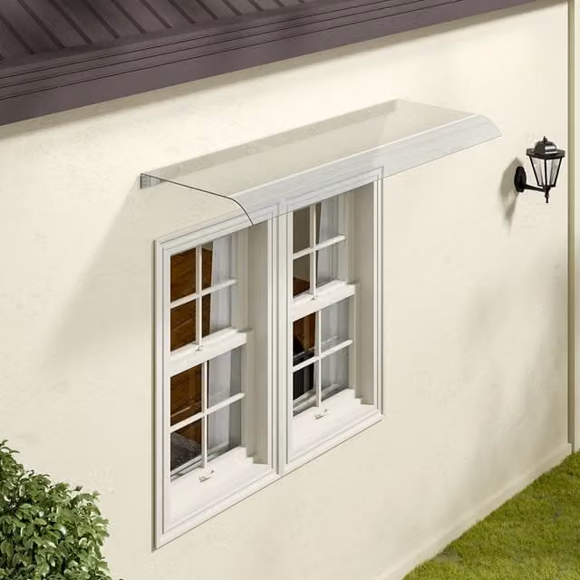 Lifeideas Transparent Outdoor Awning in White