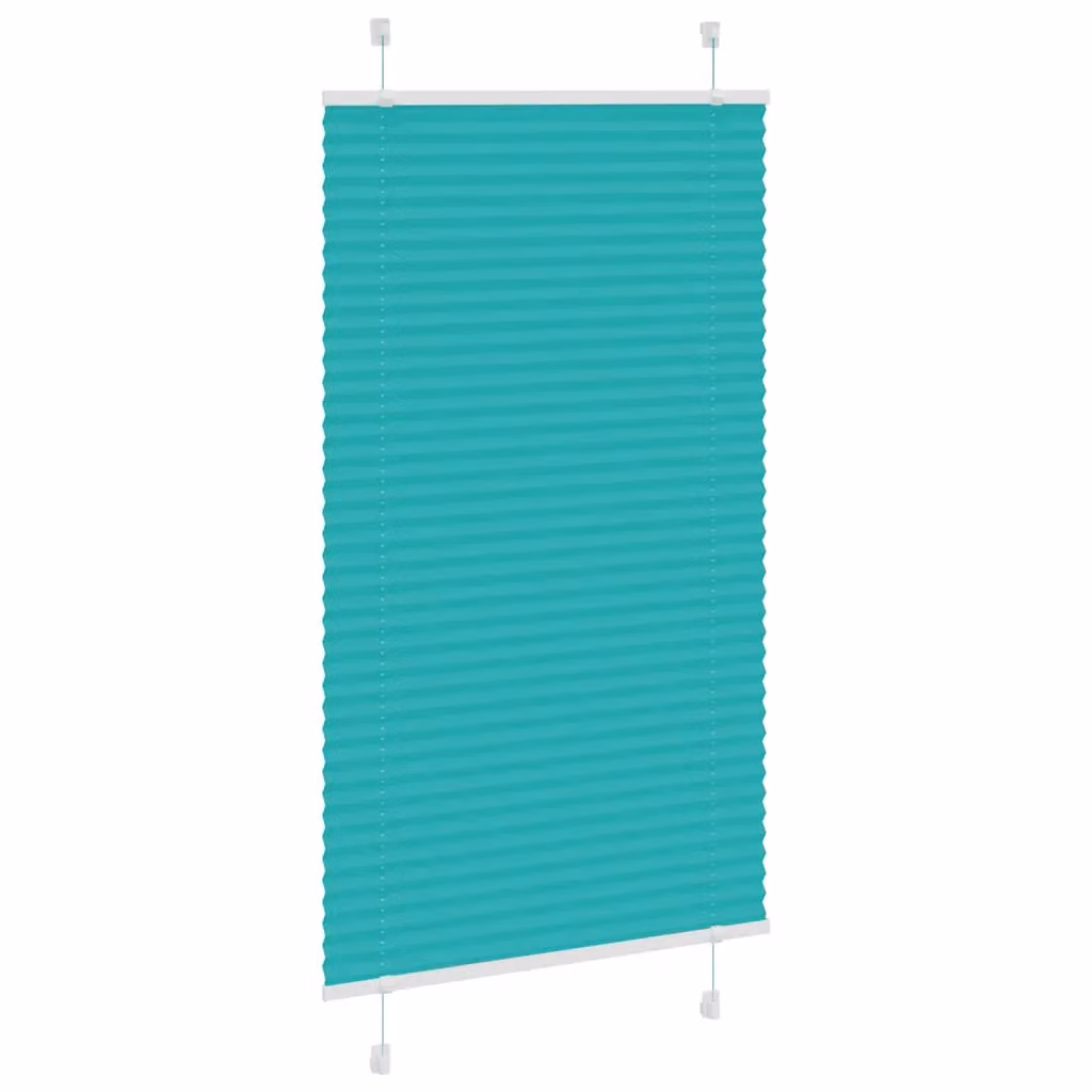 Berkfield Home Single Pleat Petrol Green Polyester Semi-Transparent Blind, W: 79.4 cm, H: 150 cm – 2