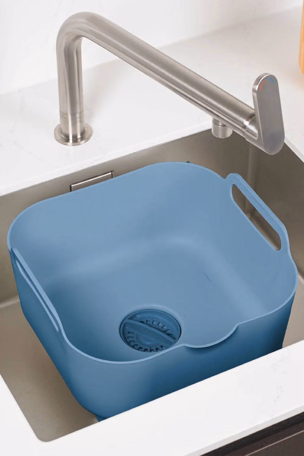 ReBorn Washing Up Bowl 9 Litre and Sink Tidy Set in Avon Blue – 2