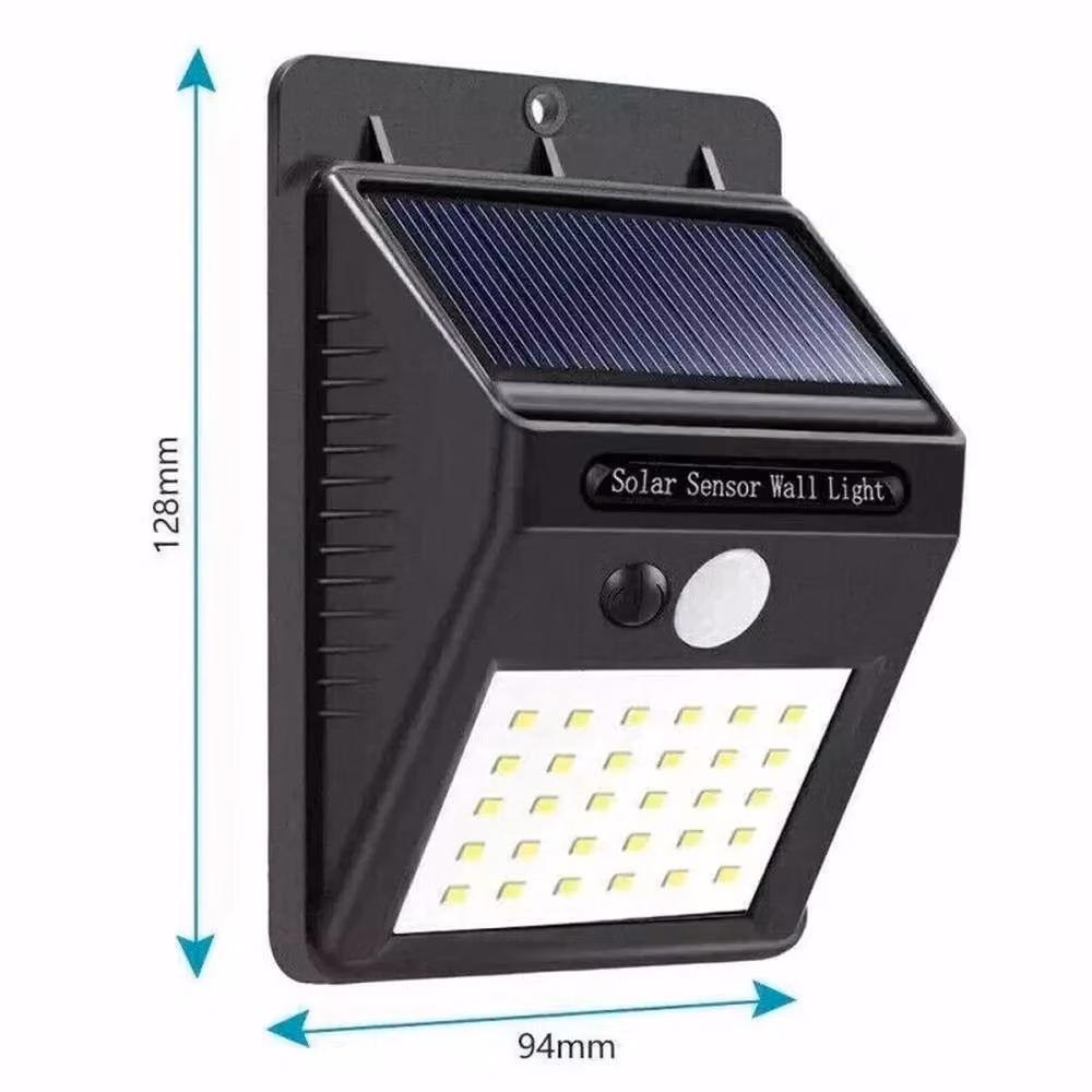 FLAVORA 8 Pack Solar LED Outdoor Garden Security Wall Lamps with Motion Sensor in Black – 2