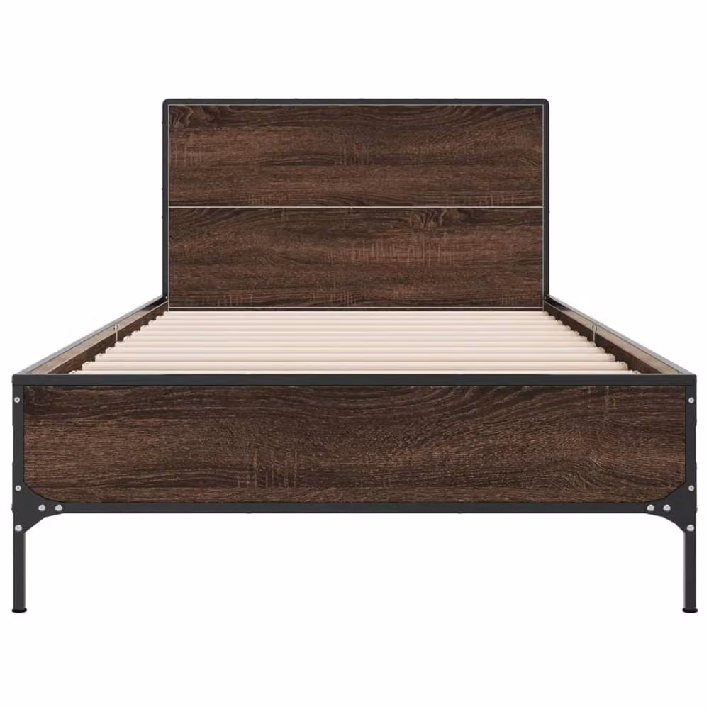 Berkfield Home Small Single Bed Frame in Brown Oak – 4