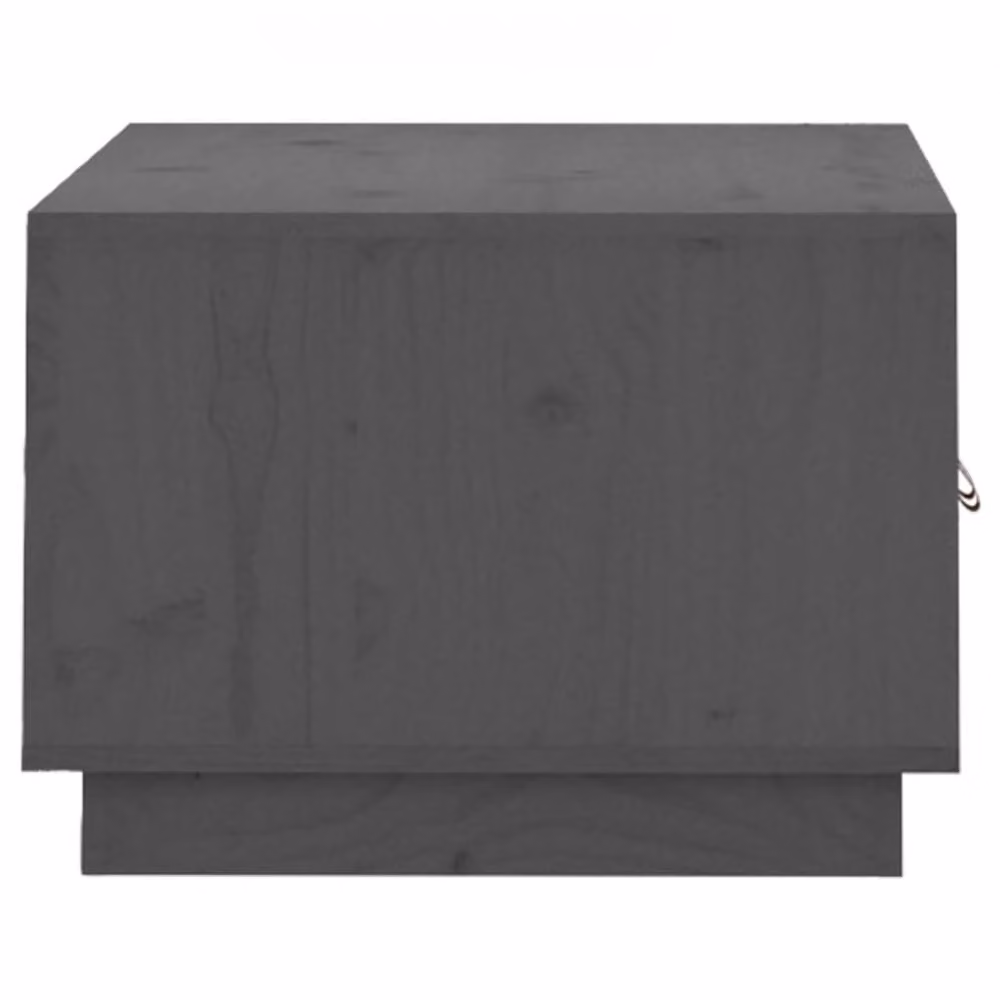Berkfield Home Beautiful Grey Solid Wood Pine Coffee Table W: 80 cm, D: 50 cm, H: 35 cm – 3