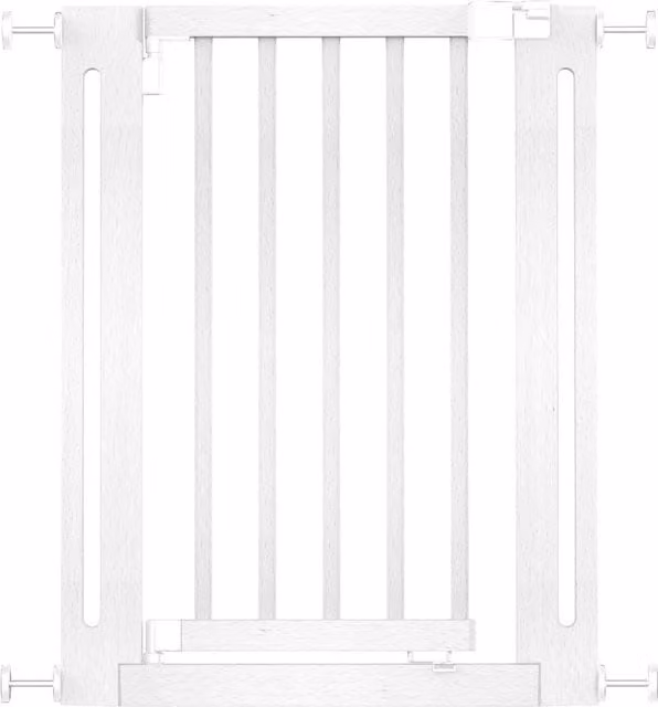 Safetots Elegance White Extendable No-Drill Swing Baby Gate for Doors and Stairs, Width: 63 cm - 71 cm