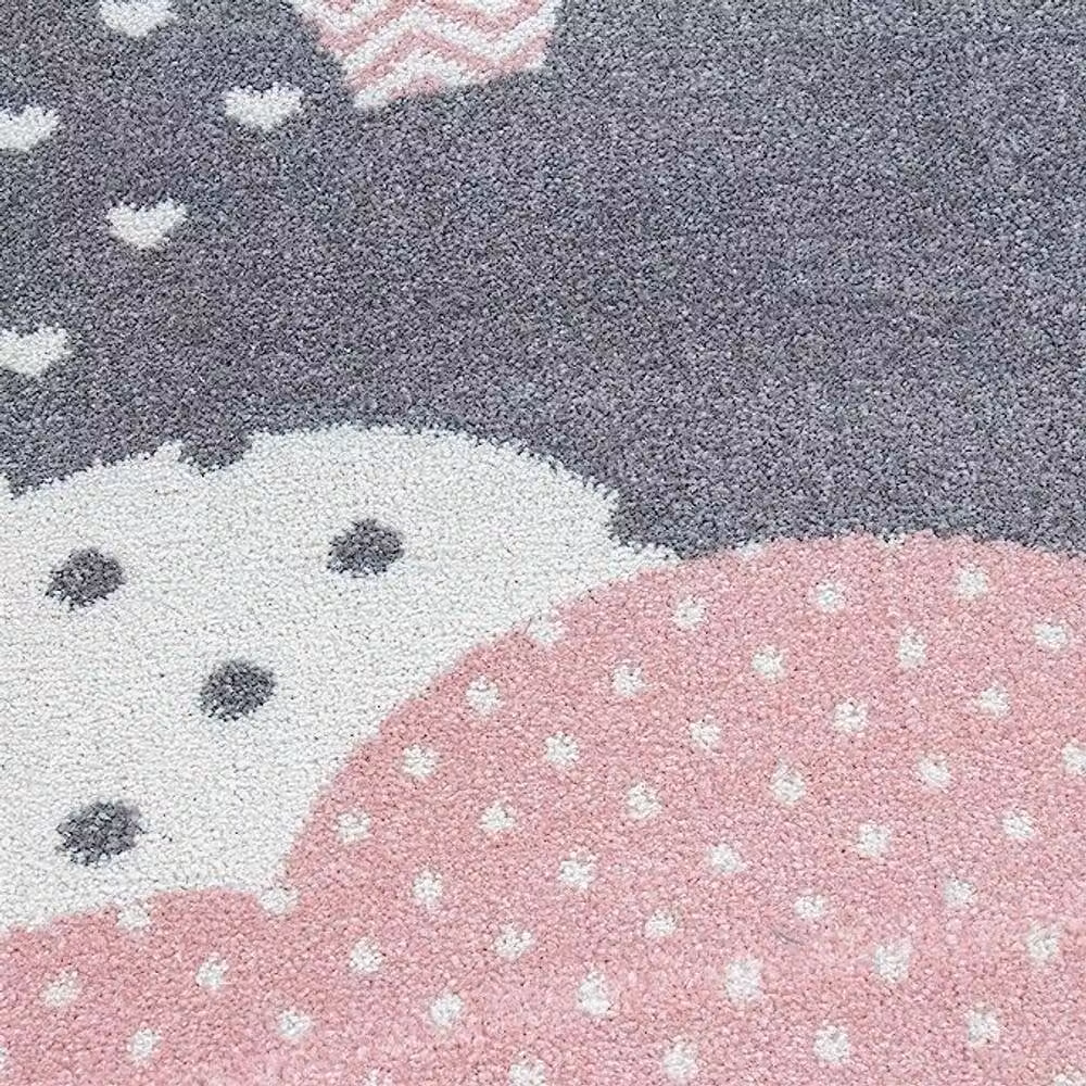 Bravich LTD Kids Clouds Rug, Bambi Design in Pink, W: 120 cm, D: 170 cm – 2