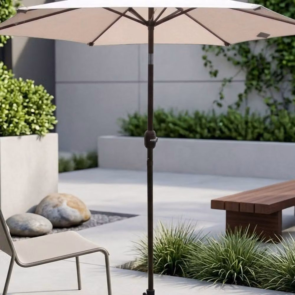 Garden Greatness Pagoda Crank Tilt Parasol in Beige – 2