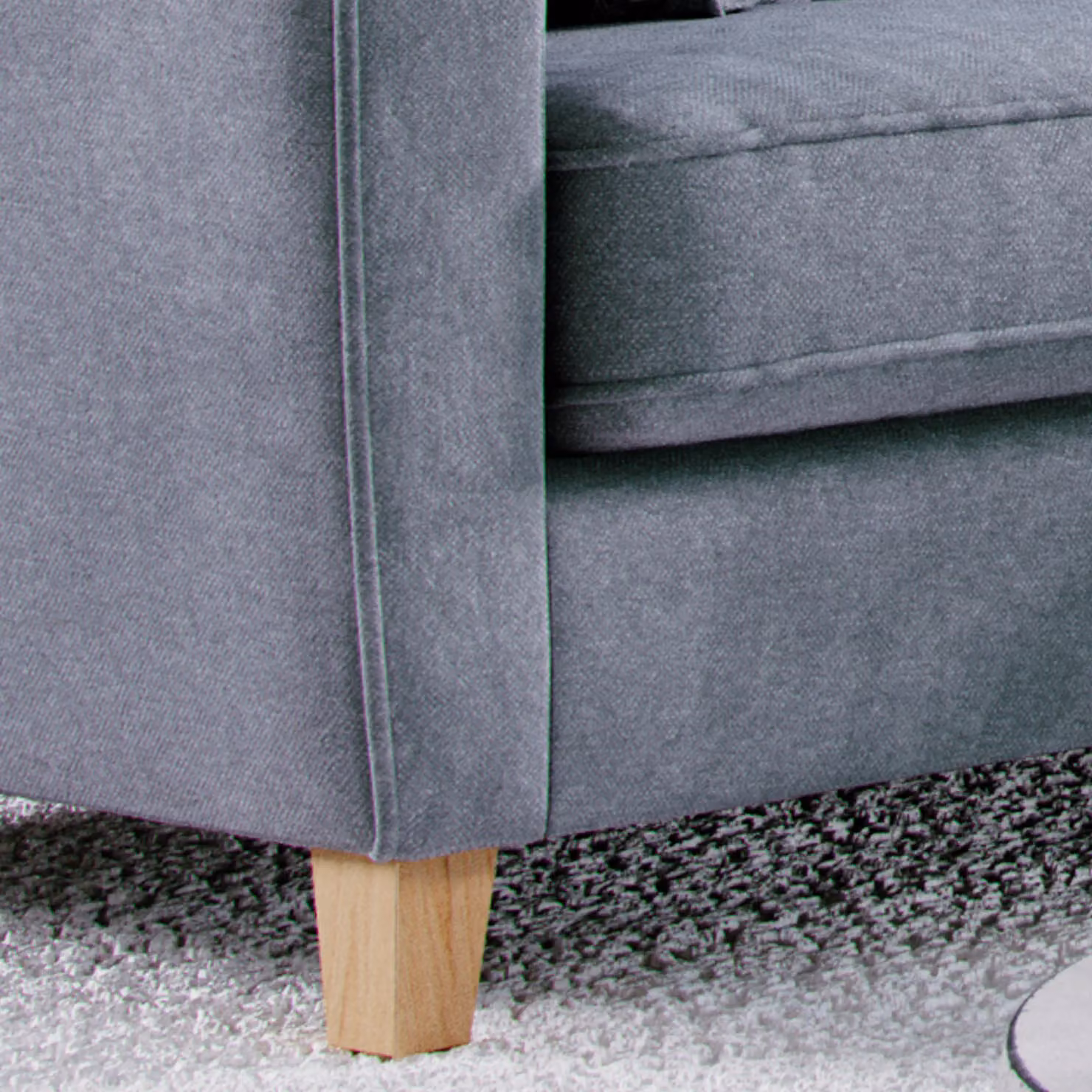 The Great Sofa Company Jackson 2 Seater Blue Fabric Upholstered Sofa – 4