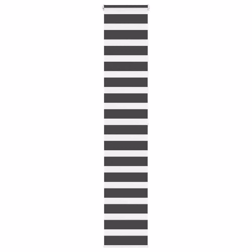 Berkfield Home Elegant Zebra Blind in Black Polyester, W: 45 cm, H: 200 cm – 2