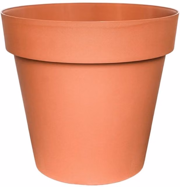 Ivyline Cleo Planter Tub in Orange Terracotta with Wheels, Diameter: 40 cm