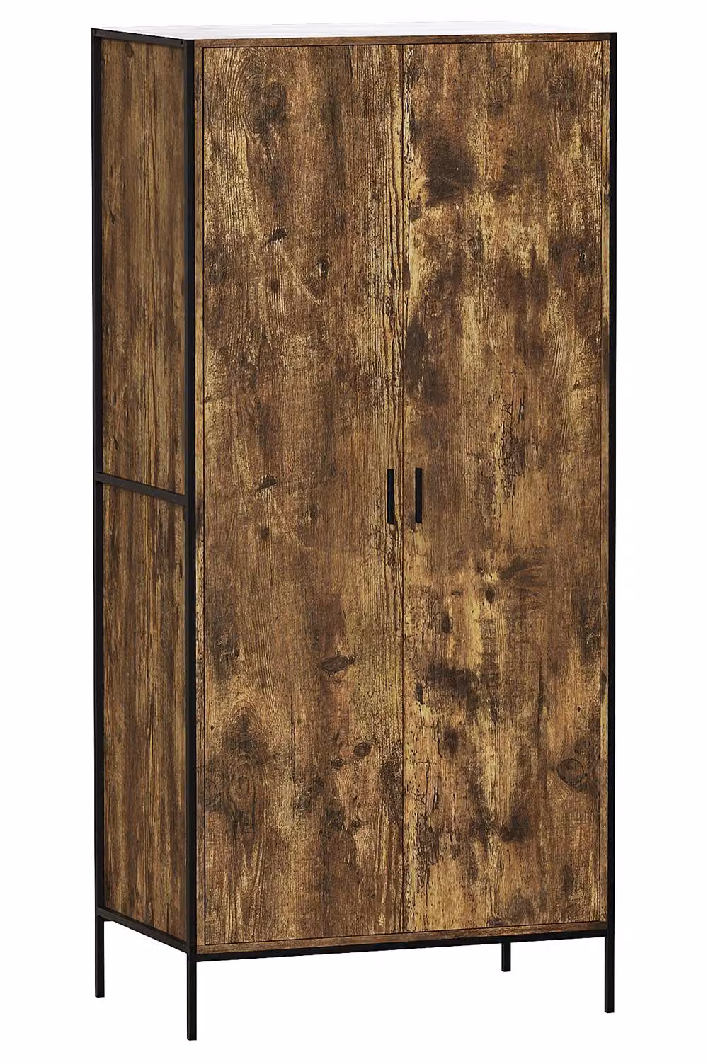 HD Designs Brooklyn 2 Door Wardrobe in Dark Brown, W/D/H: 180 x 83 x 52 cm – 5