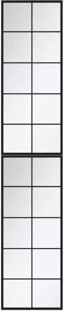 Berkfield Home Set of 2 Classic Metal Wall Mirrors in Black, W: 100 cm, H: 40 cm – 1