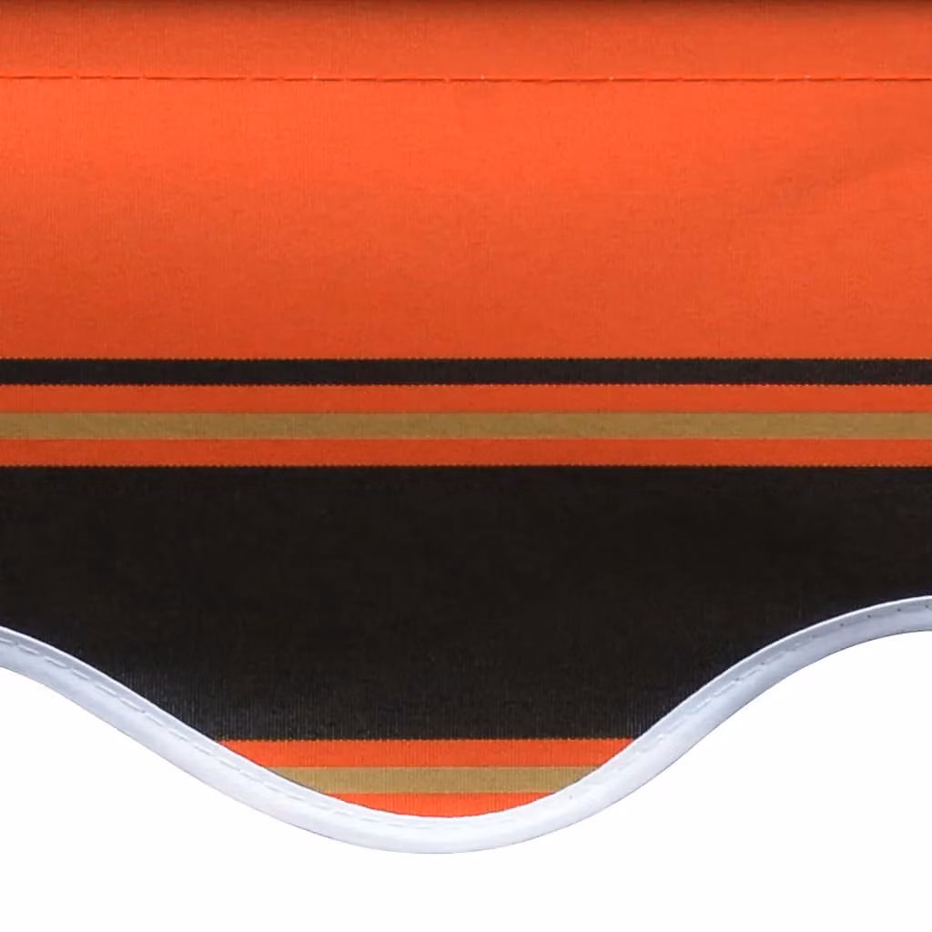 Berkfield Home Orange and Brown Striped Polyester Awning Sunshade Canvas W/D: 400 x 300 cm – 2