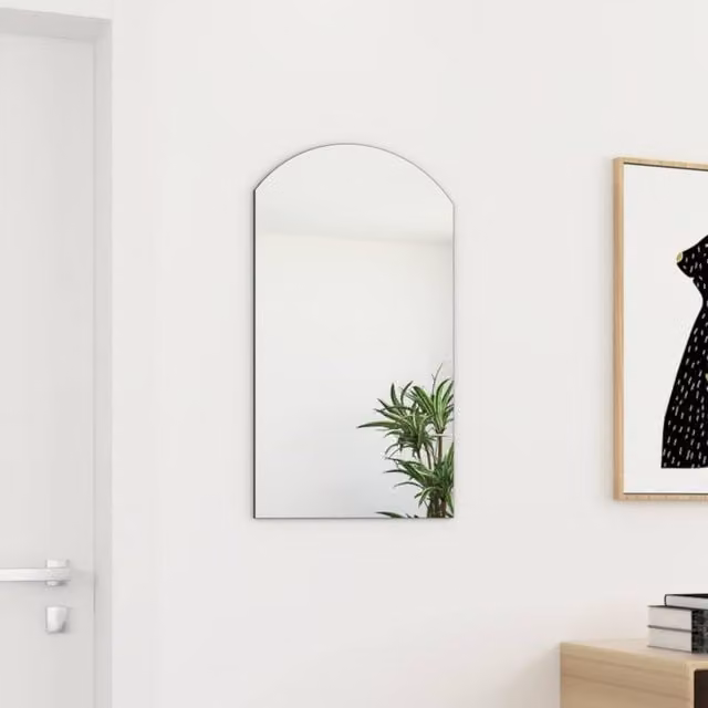 Berkfield Home Minimalist Rectangular Glass Wall Mirror in White, W: 70 cm, H: 40 cm – 1