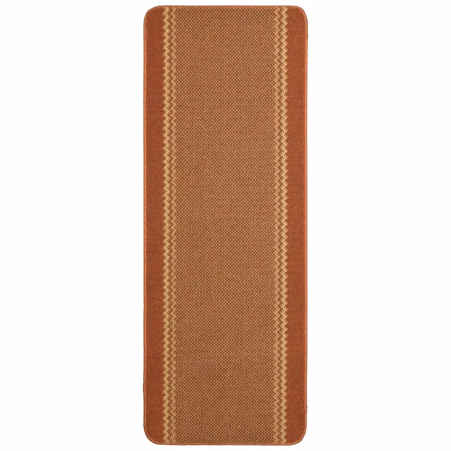 THE RUGS Machine Washable Non-Slip Polypropylene Area Rug with Bordered Design in Orange, W: 80 cm, D: 50 cm – 4