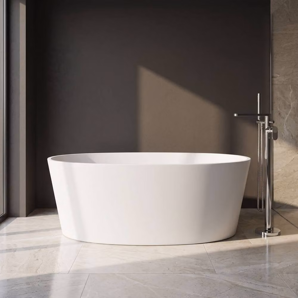 Balterley Kingswinford Luxury Contemporary Freestanding Oval Double Ended Bath Tub, White, W: 1510 mm, D: 760 mm – 4