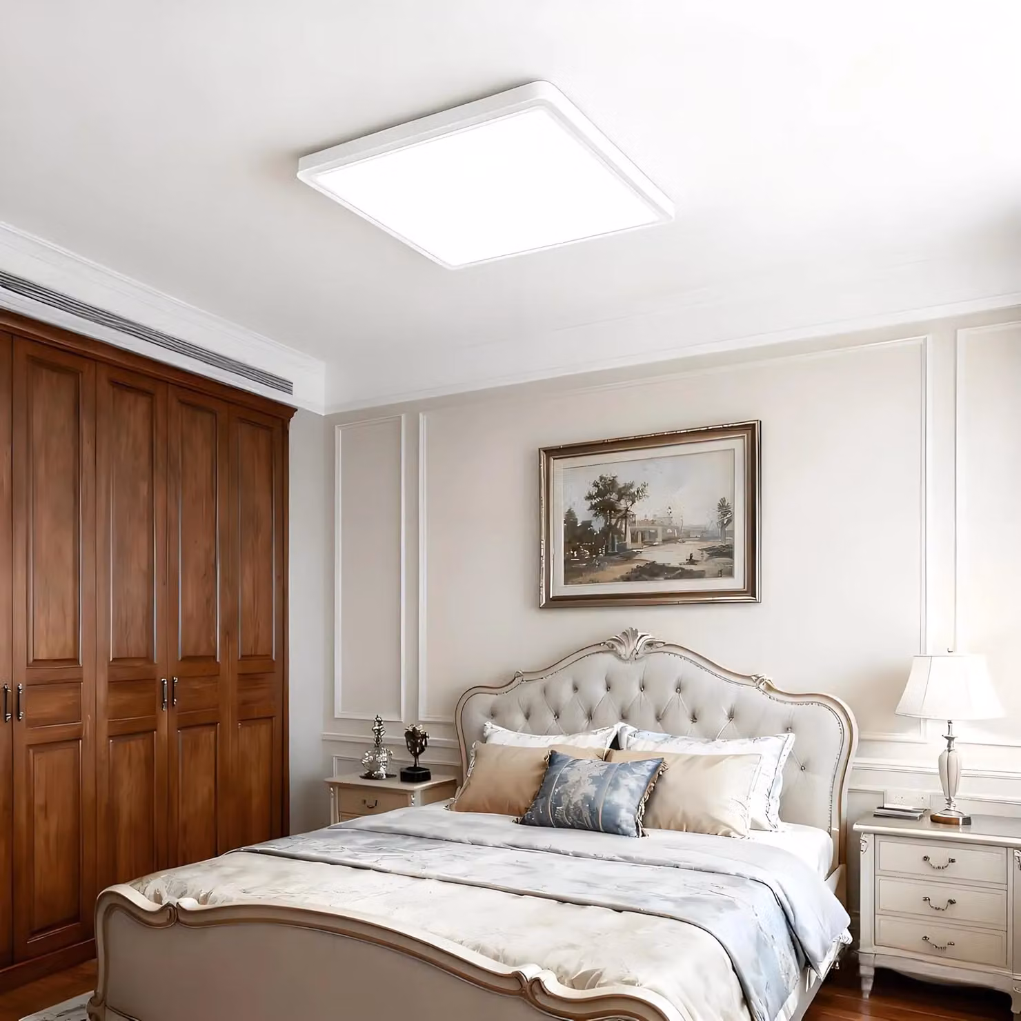 COMELY Modern Square LED Flush Ceiling Light, 24W, White, 6500K Cool White – 3
