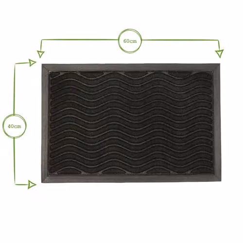 Nicola Spring Heavy Duty Non-Slip Door Mat in Brown or Black, W/D: 60 x 40 cm – 3