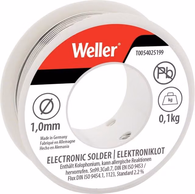 Weller EL99 Lead-free Solder 1.0mm 100g Silver
