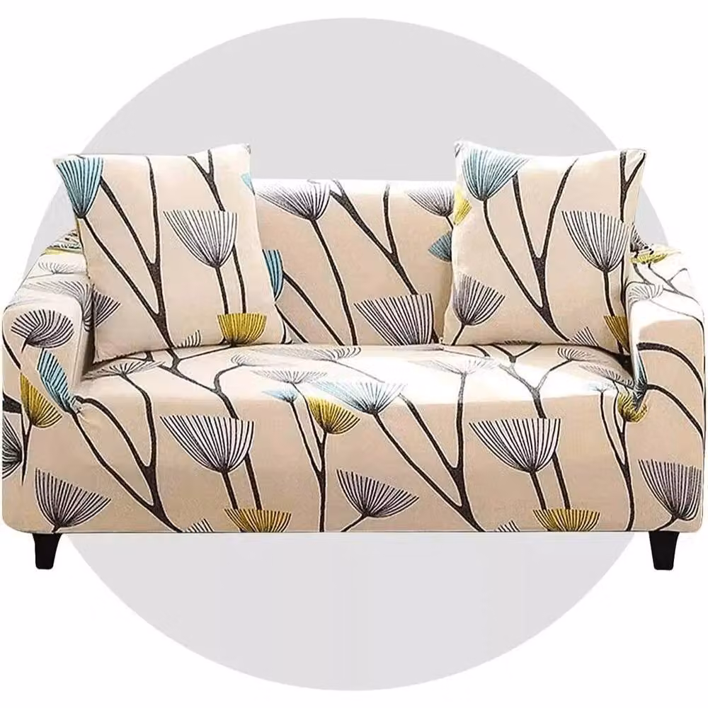 NESTLUNE Modern Floral 3 Seater Stretch Sofa Covers, Multicolour, W: 190 cm x H: 100 cm – 3