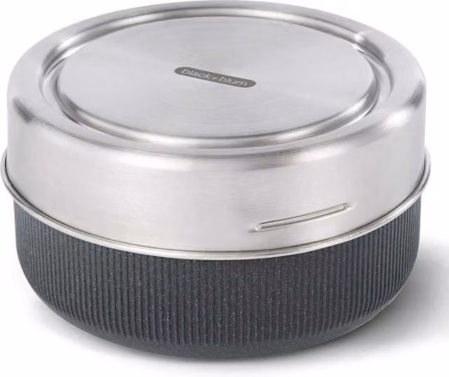 Black+Blum Leakproof Glass Lunch Bowl with Slate Lid in Black and Grey