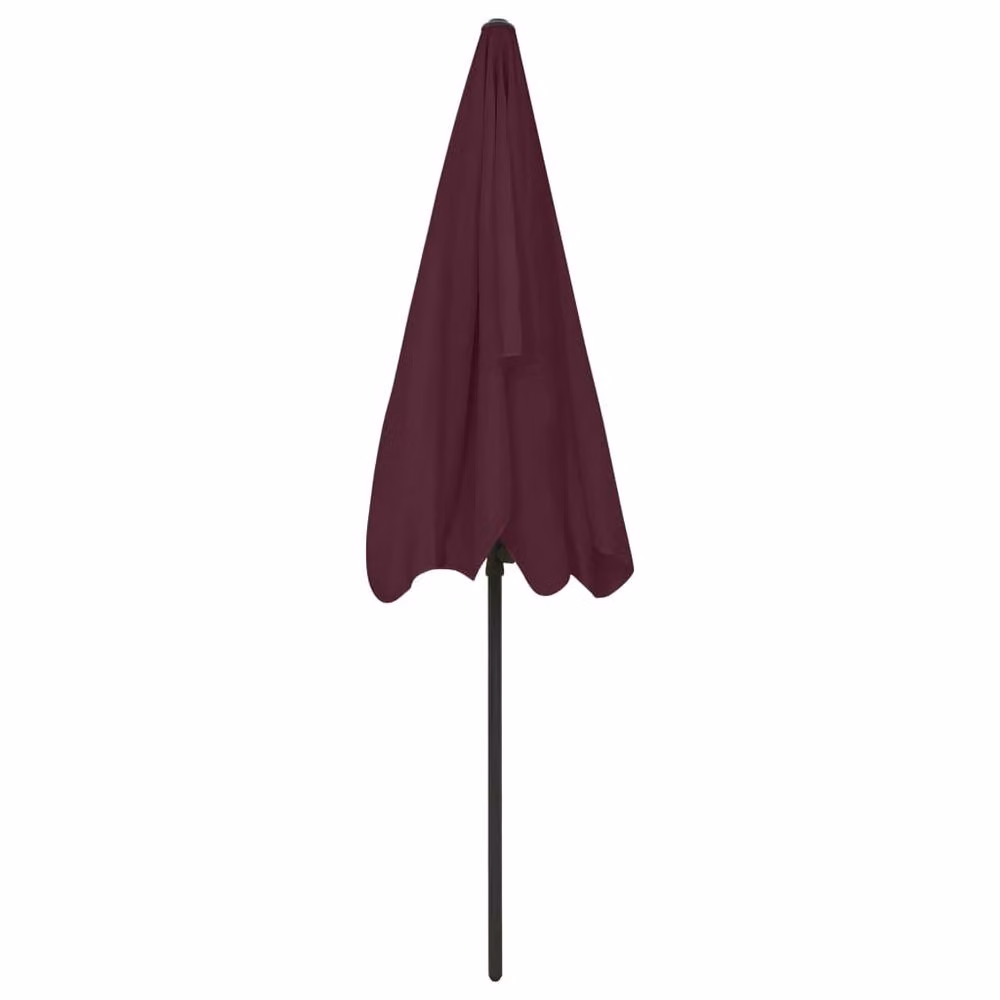 Berkfield Home Sturdy Beach Umbrella in Bordeaux Red, W/D/H: 180 x 125 x 125 cm – 2