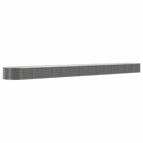 vidaXL Steel Raised Garden Bed in Grey for Vegetables, Herbs and Flowers, W/D/H: 181.5 x 80 x 36 cm – 1