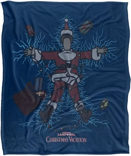 Warner Brothers Christmas Vacation X-Mas Lights Silky Touch Super Soft White Throw Blanket