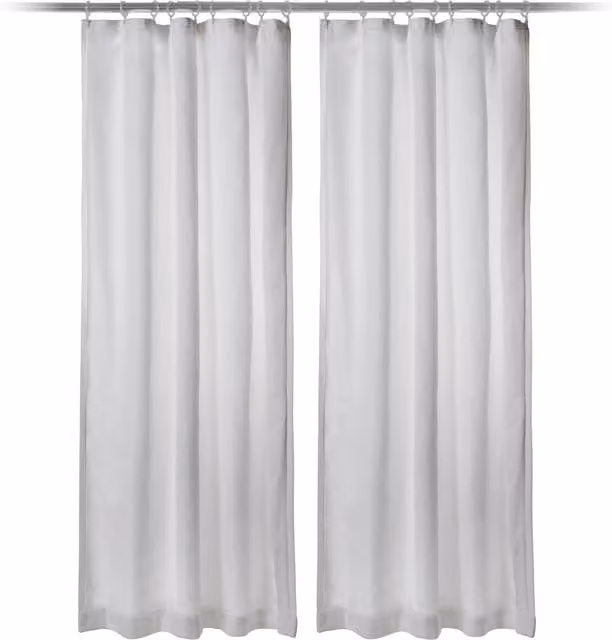 Livinluxury Pair of White Fleece Thermal Insulating Opaque Curtain Linings, W: 178 cm, H: 223 cm