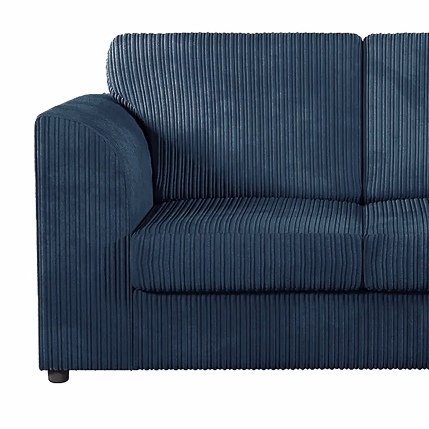 Furnishings For Less UK Luxor Jumbo Cord Fabric 2 Seater Fullback Sofa in Navy Blue – 3