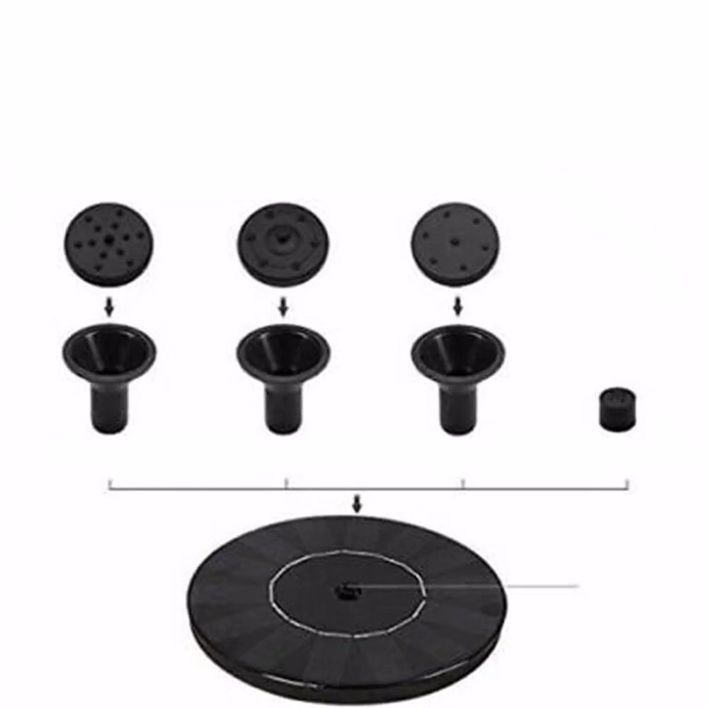 KORVIXA Black Solar Powered Floating Fountain Pump – 2