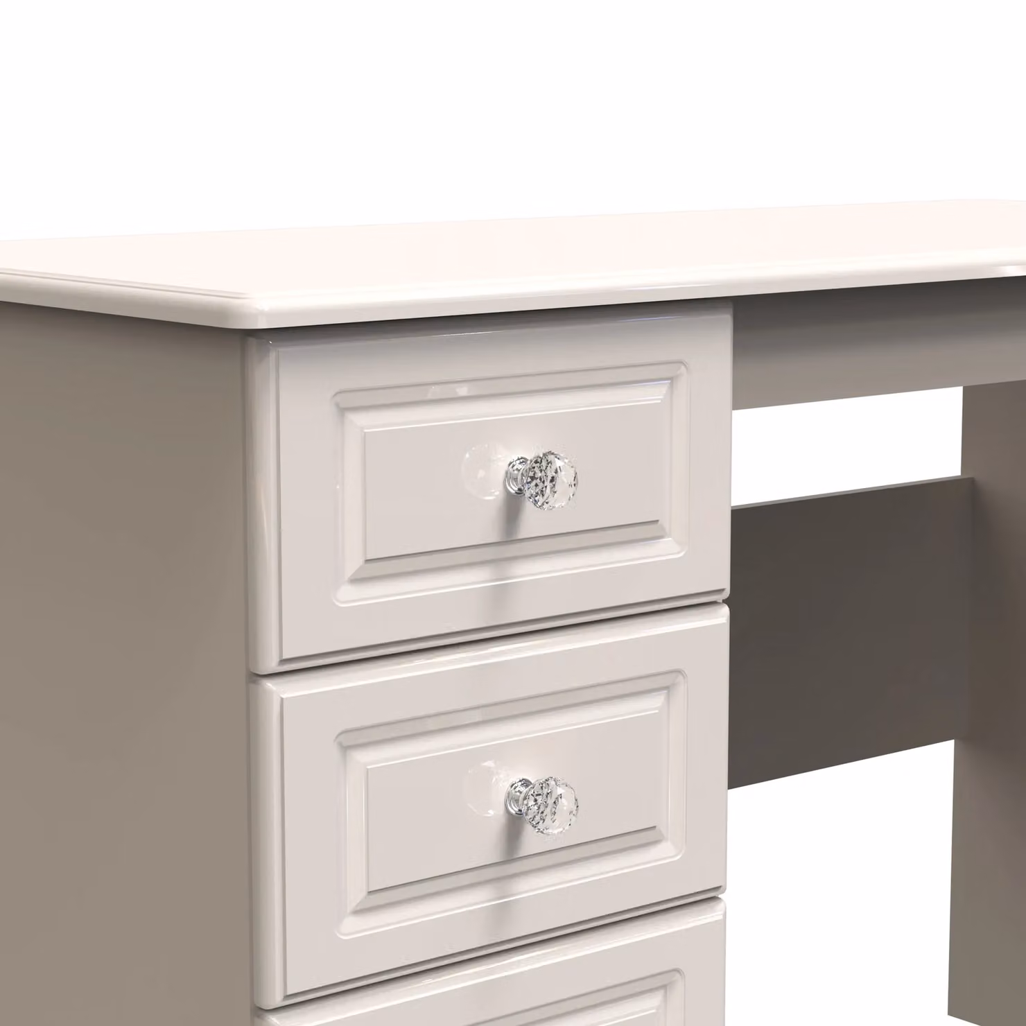 Ready Assembled 2 U Stratford 3 Drawer Desk in Taupe – 2
