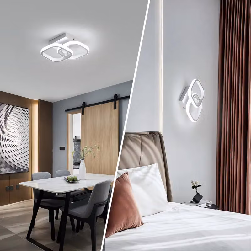 COMELY 22W LED Square Aluminium Ceiling Light in White with 6000K Cool White Light – 2