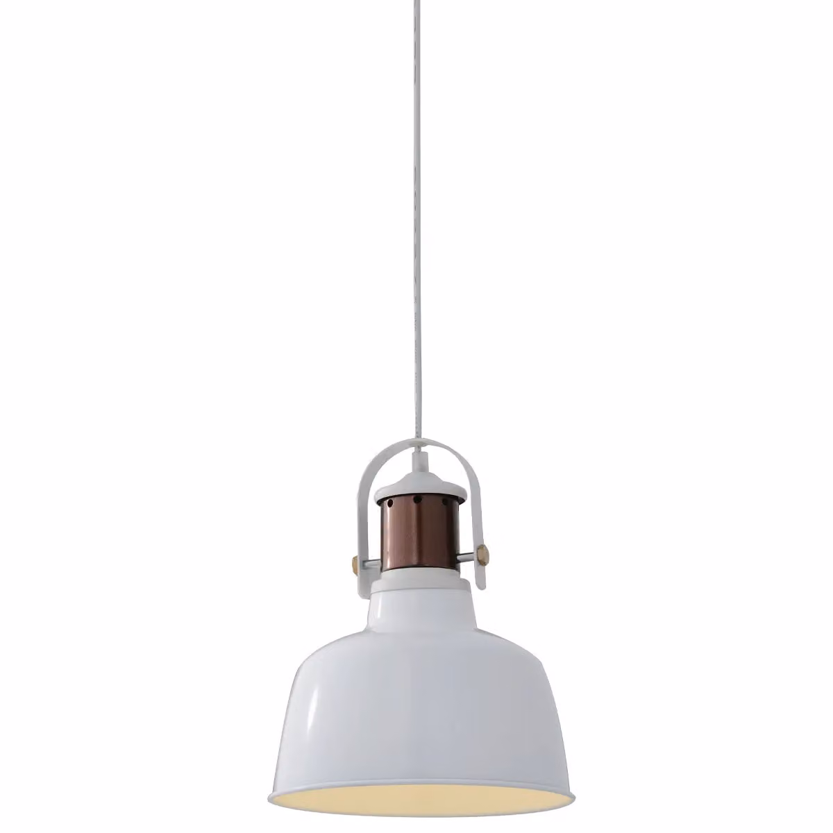 CGC Lighting Marnie White Metal Industrial Dome Pendant Light – 3