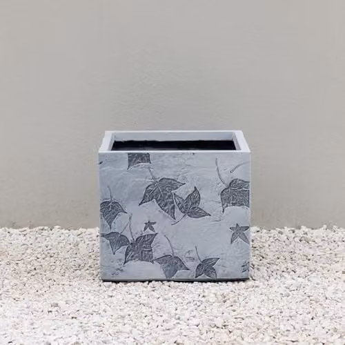 Primrose Grey Stone Effect Ceramic Garden Planter Tub