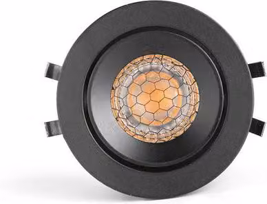 Netlighting Kivi Black Round Recessed Adjustable Dimmable Downlight, 5.2W, 2700K Warm White, IP44 – 2