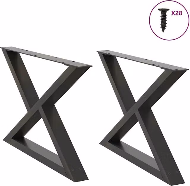 Berkfield Home Steel Coffee Table Legs, 2 Pieces, Anthracite, H: 70 cm, W: 42-43.3 cm – 1
