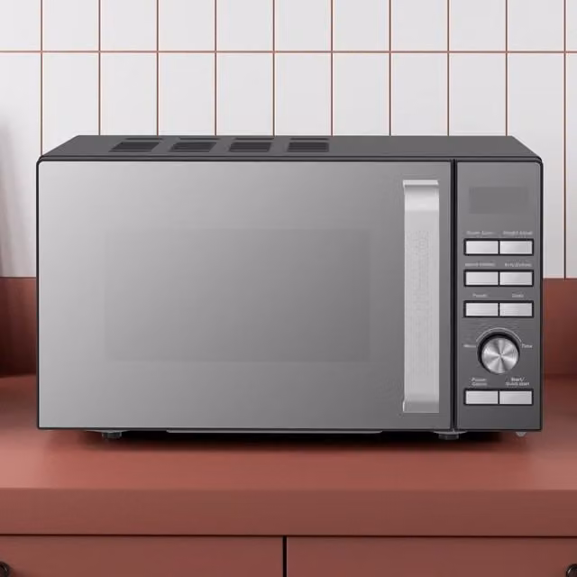 Morphy Richards 20L 800W Digital Solo Microwave with Mirror Door in Black and Silver