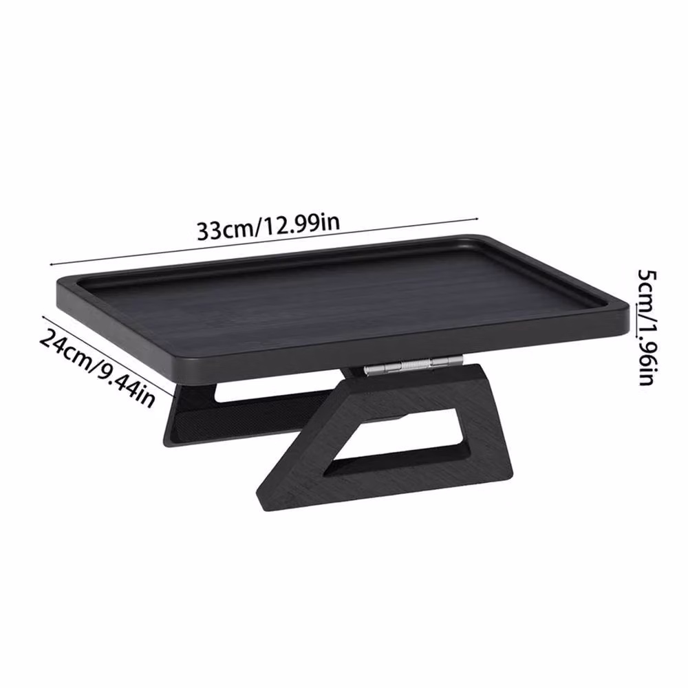 Kelvenix Black Folding Bamboo Sofa Arm Tray – 2