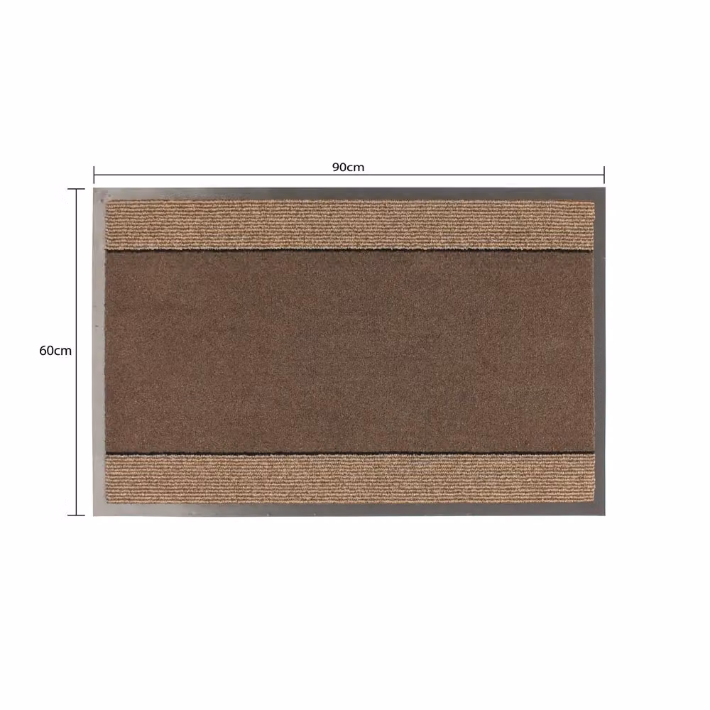 JVL Miracle Striped Barrier Doormat, Brown and Beige, W: 60 cm, D: 90 cm – 3
