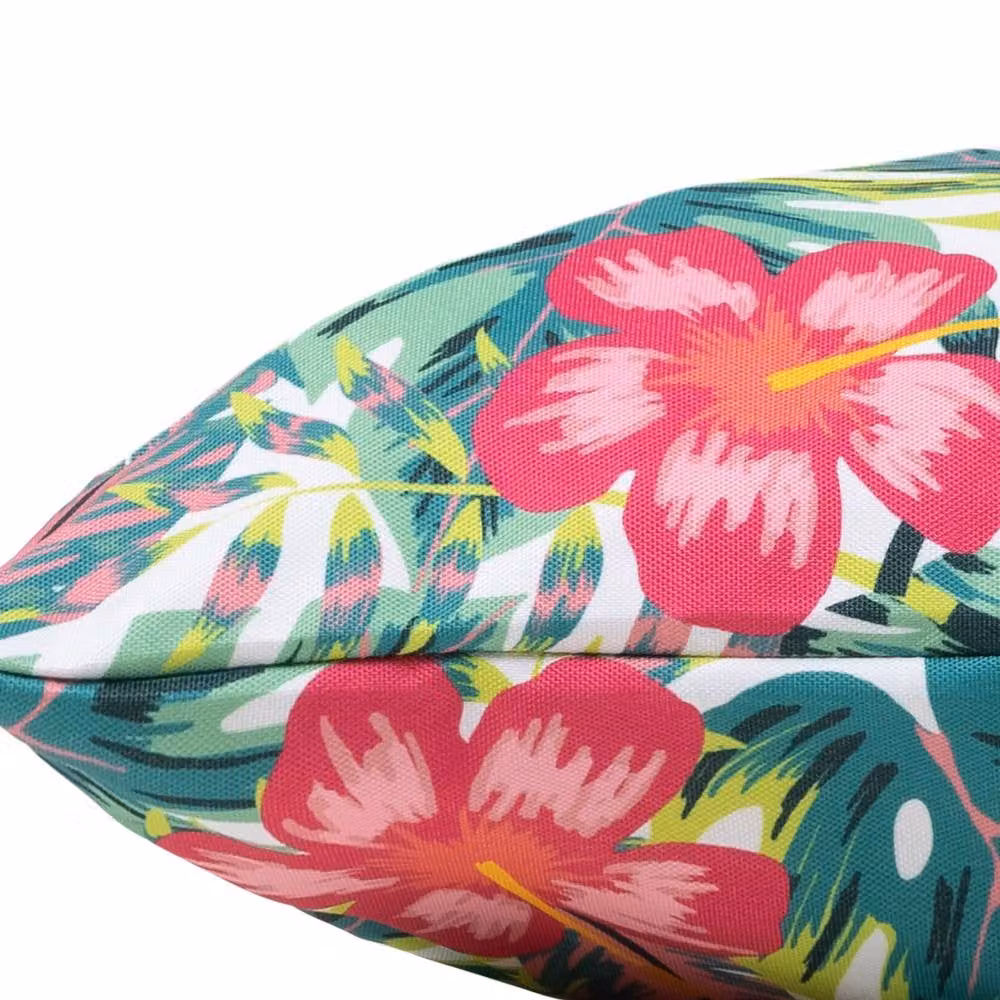 icon Tropical Print Waterproof Indoor and Outdoor Cushion, Parrot and Flower, Multicolour (4-Pack), W/D/H: 43 x 43 x 43 cm – 3
