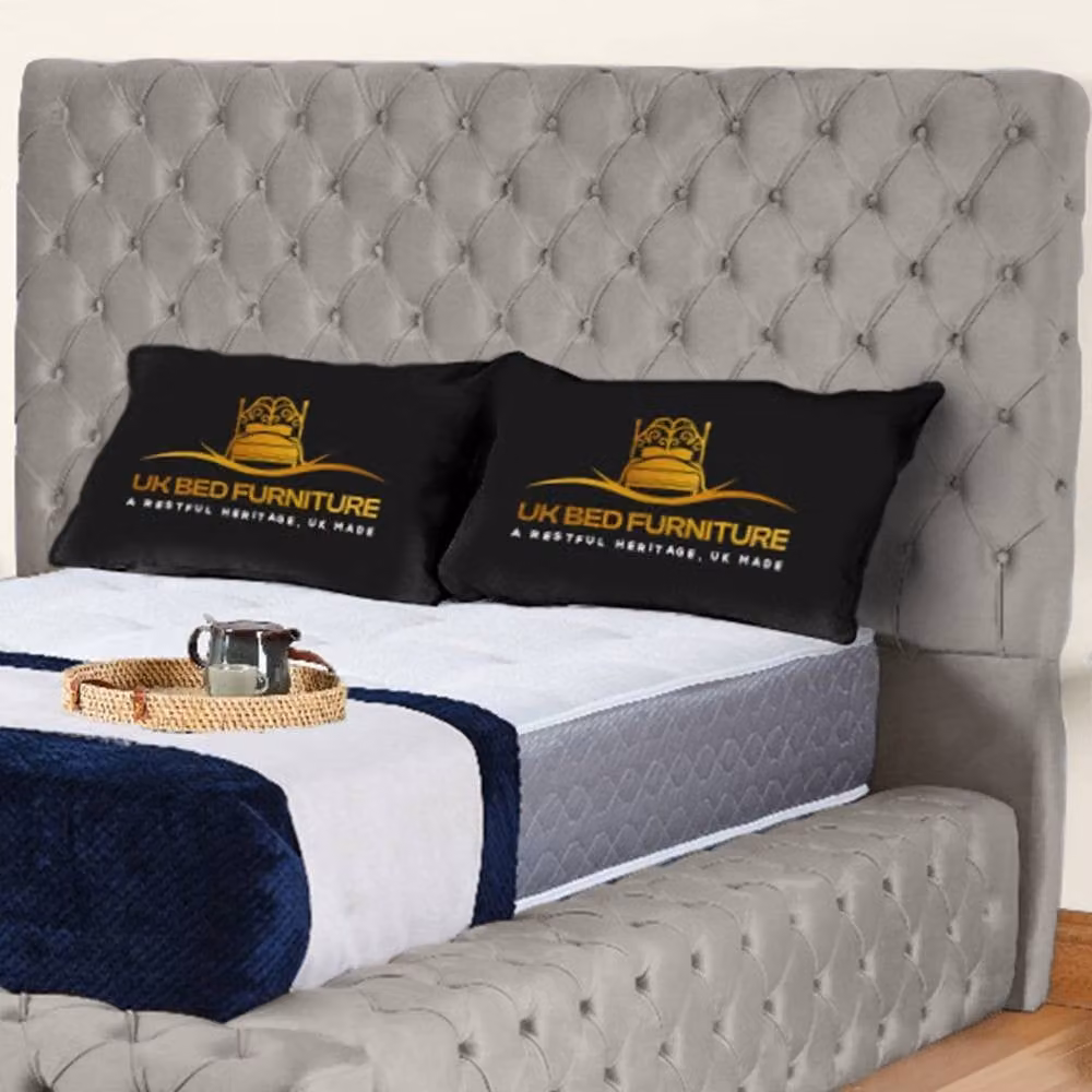 UK Bed Furniture Ambassador Ottoman Gas Lift Upholstered Bed in Light Grey, Super King Size – 2