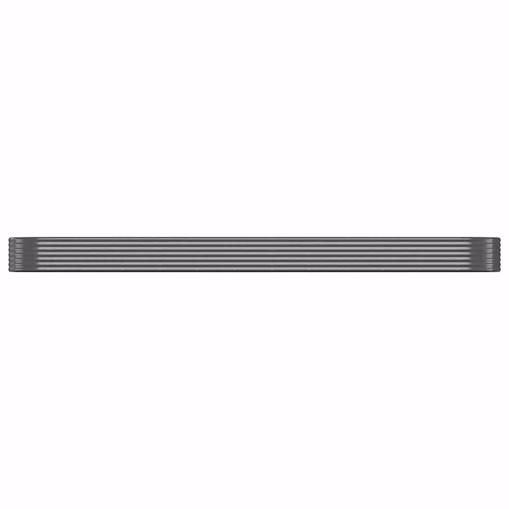 Berkfield Home Garden Powder-coated Steel Raised Bed in Anthracite, W/D/H: 507 x 100 x 36 cm – 3