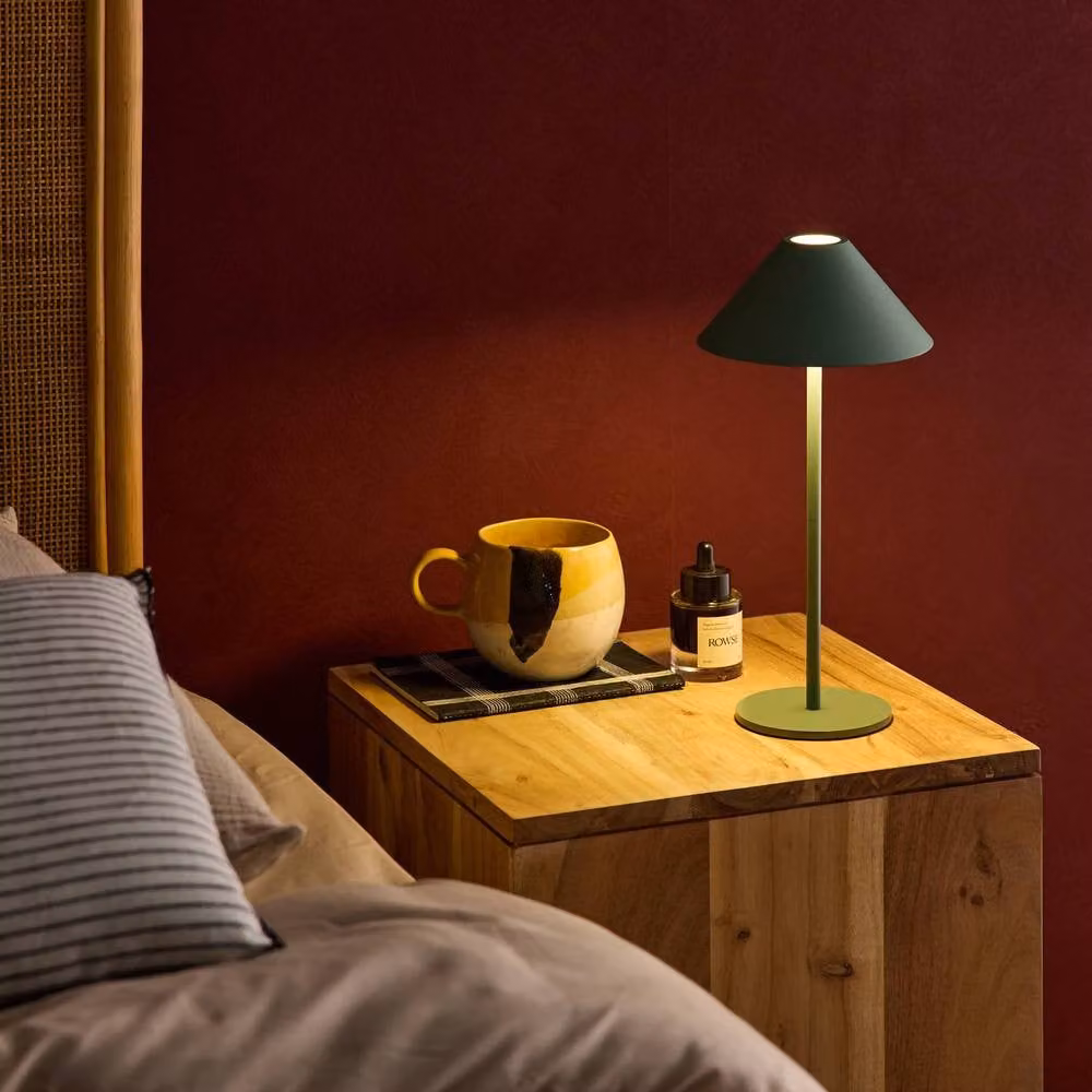 sweeek Dimmable Wireless LED Table Lamp in Green with Rechargeable Battery for Indoor and Outdoor Use, Height: 32 cm – 2