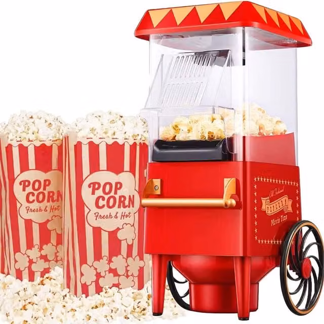 Almineez Hot Air Popcorn Maker in Red