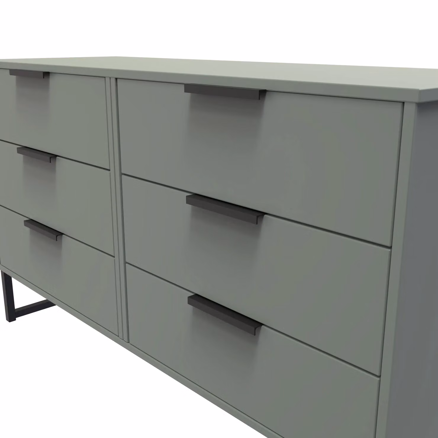 Ready Assembled 2 U Fuji 6 Drawer Wide Chest in Pale Green – 3