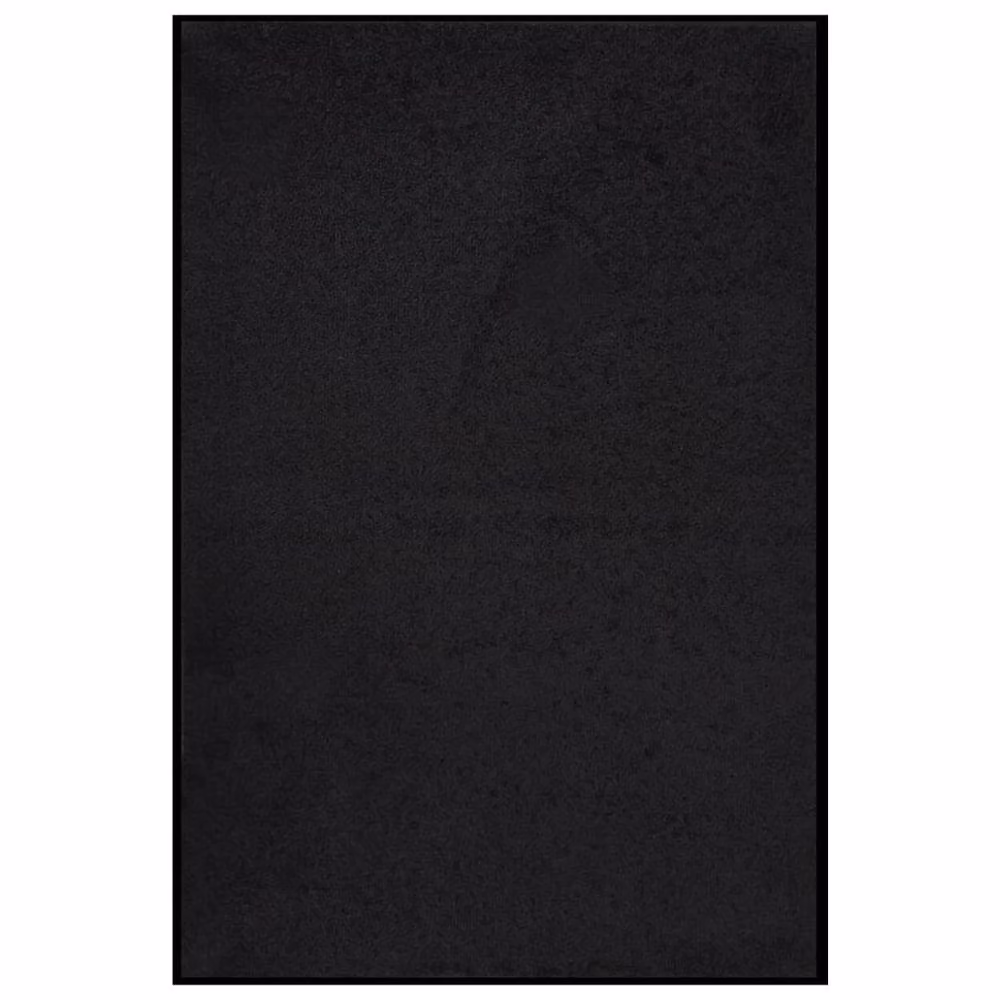 Berkfield Home Black Non-Slip Rectangular Doormat W: 80 cm, D: 120 cm – 2